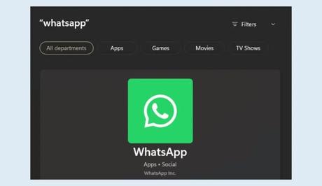 Download WhatsApp from Microsoft Store