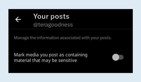 Disable the Posts Sensitivity Option