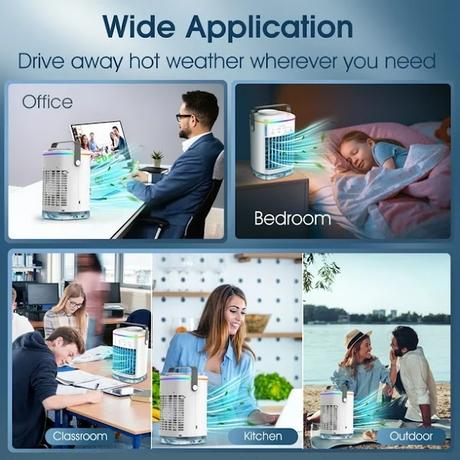 Mini Evaporative Desk Fan - 700ml