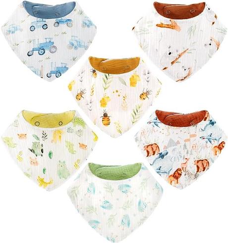 Baby Bandana Drool Bibs 10-pk