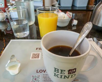 Breakfast at Turning Point [see my reflection in the bottom photo]
