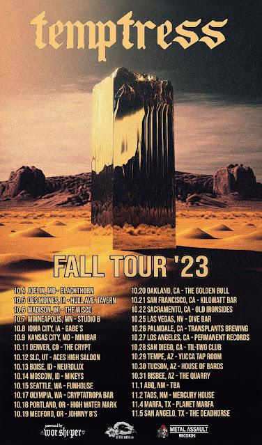 TEMPTRESS💥Dallas Heavy Doom Trio Announces Fall 2023 US Tour [Heavy Psych/Doom/Metal]