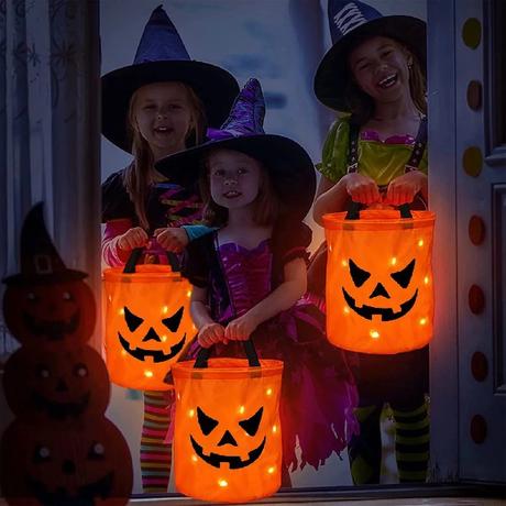 LED Light Trick or Treat Bags