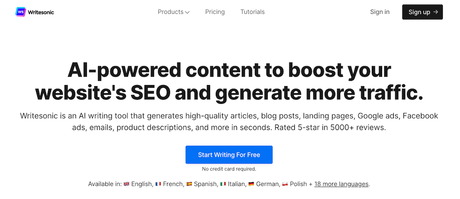 writesonic GPT3 tool
