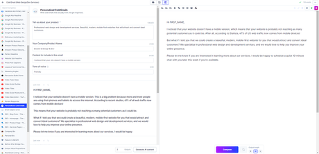 Jasper AI copywriting tool