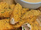 Fried Lemon Pepper Salmon Sticks with Blue Cheese
