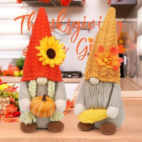 Get Your Gnome On! Mr. and Mrs. Swedish Tomte Gnome Autumn Harvest Thanksgiving Decor