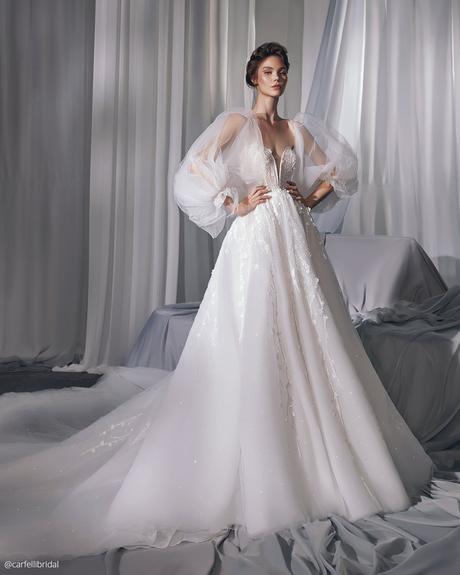 ariamo bridal dresses a line sweetheart neckline with cape carfelli