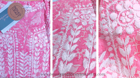 Stunning Chikankari Pink Kurta from House Of Chikankari