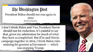 Washington Post columnist David Ignatius says Biden should not run again in 2024, mainly because of sagging poll numbers and concerns about the president's age