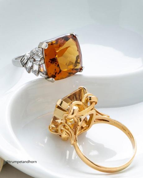 art deco engagement rings rings with yellow stone