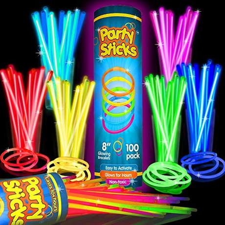 Glow Sticks Bulk Party Favors - 100pk