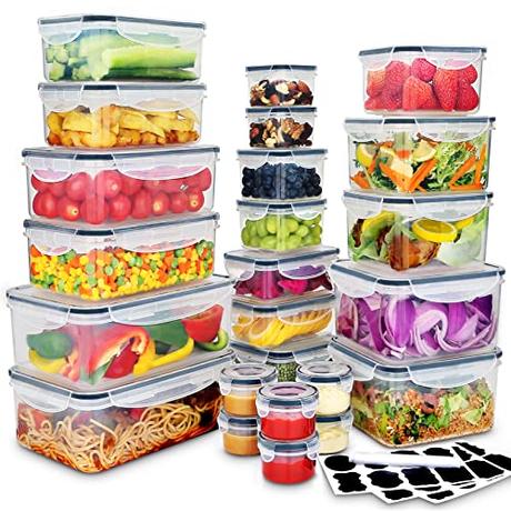48 PCS Larger Food Storage Containers