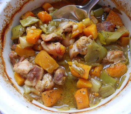 Chicken with Leeks & Butternut Squash