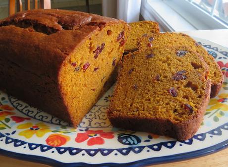 Pumpkin, Orange & Cranberry Bread