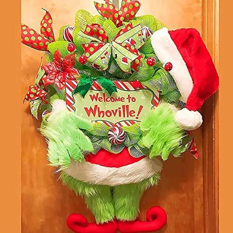 Cute Green Monster Wreath