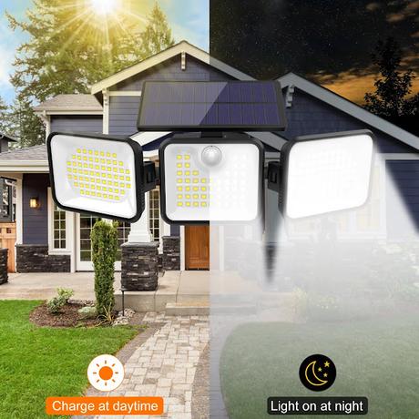 180 LED Solar Motion Sensor Security Lights
