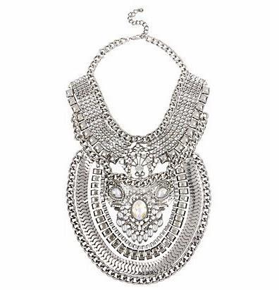 Pick Of The Day: Silver Jewelled Grunge Drape Necklace