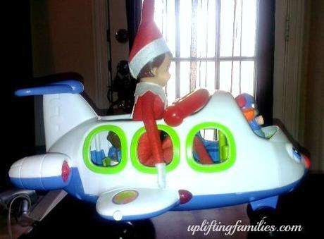 Rascal Elf on the Shelf Going on an Airplane Ride