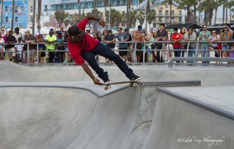 venice beach, California, skateboard, skateboarder, park, beach, pacific ocean, action photography