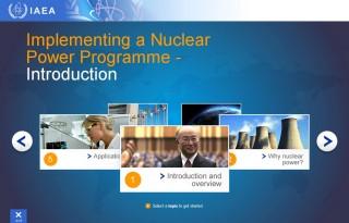 A screenshot of the IAEA e-learning course welcome page.