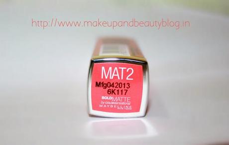 Maybelline Colorsensational Bold Matte Review, Swatches & LOTD: Mat 2 Coral 326