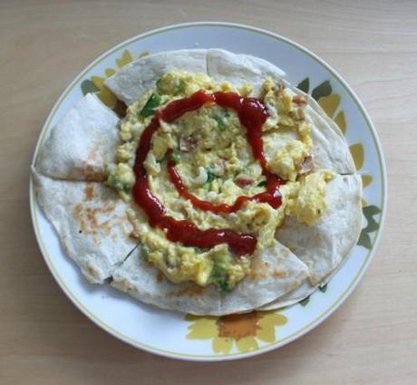 PROVEL CHEESE QUESADILLA WITH EGGS