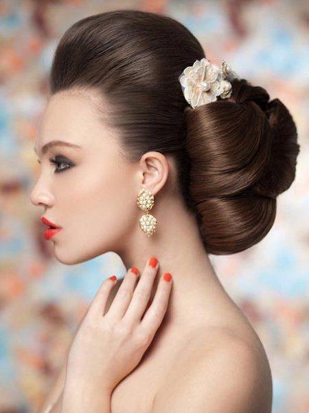 Voluminous Updo Wedding hairstyle