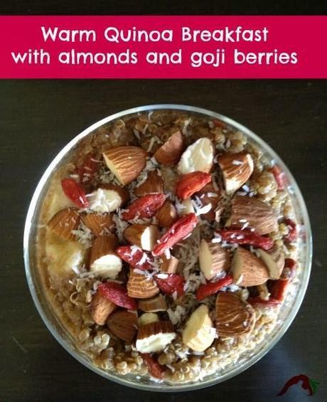 A Superfood Breakfast: Goji Berries with Warm Quinoa