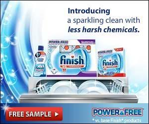 Get a Free Sample of Finish Dish Detergent!