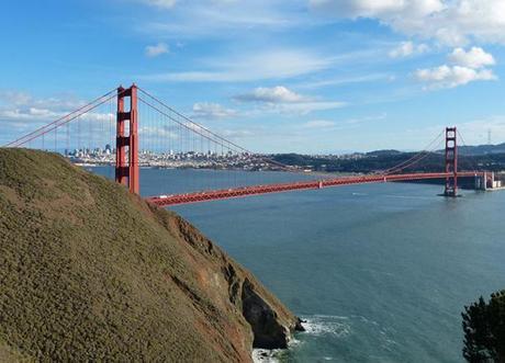 View of Golden Gate Bridge from Marin Headlands
