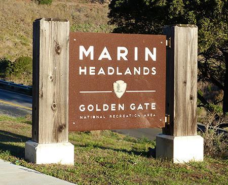 Marin Headlands - Golden Gate National Recreation Area sign