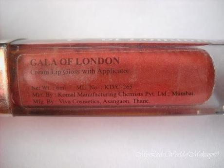 Gala of London lip gloss in PLUM