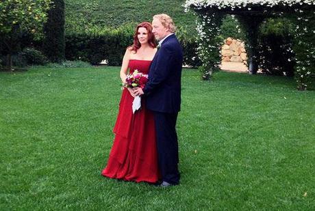 melissa gilbert red wedding dress