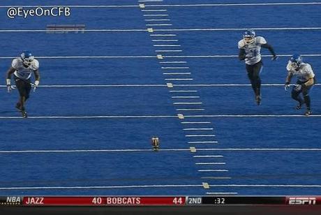 University of Buffalo Kicker With The Worst Onside Kick Possible.