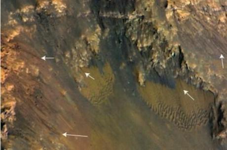 mars water streaks