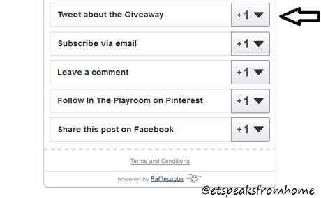 How to fill your tweet status on Rafflecopter