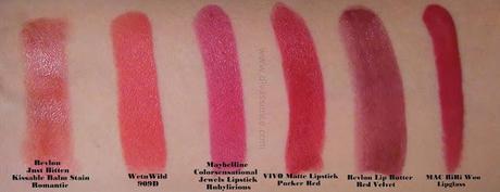 Swatch Attack!: 6 Red Lipsticks for Christmas!