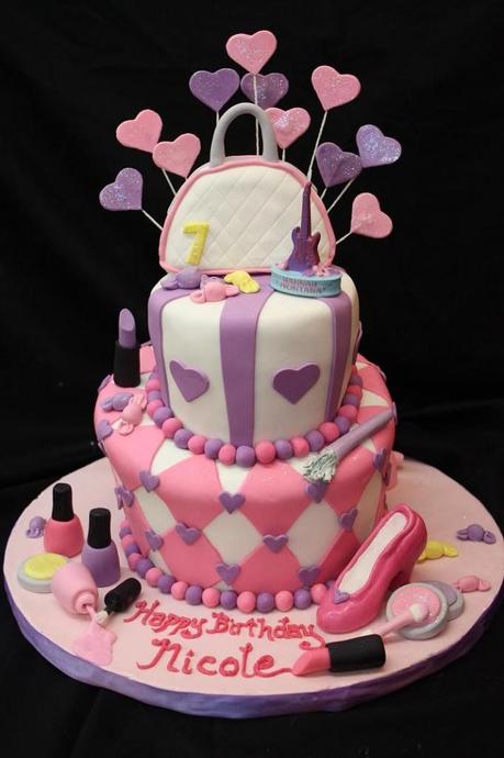 Pink & Purple Fashionista Cake