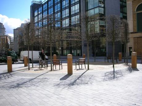 Devonshire Square Landscape, London - Pleached Tree Shadow