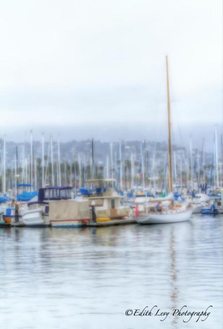 Santa Barbara, California, harbor, sailboats, abstract, pacific ocean, surreal, wharf