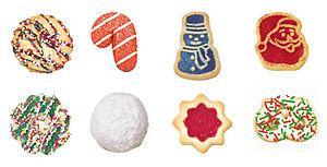 English: Christmas cookies (Left to right, top...