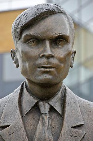 English: statue of Alan Turing at University o...