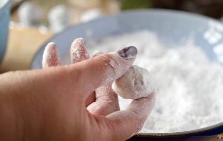 Dark Chocolate Port Truffles Powdered Sugar Coating marthafied