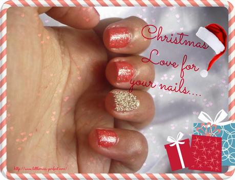 ♥ Christmas Cheer Glittery Nails - How to and pictures ♥