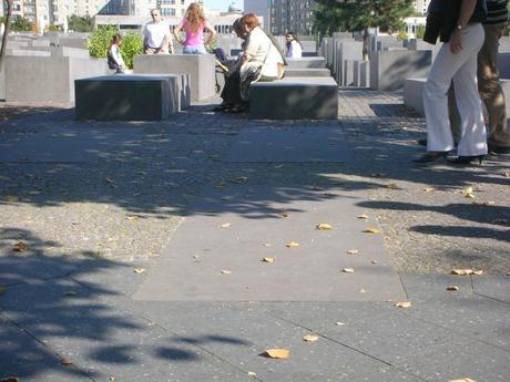 Holocaust Memorial Berlin, Germany - Memorial Bleeding into Footway
