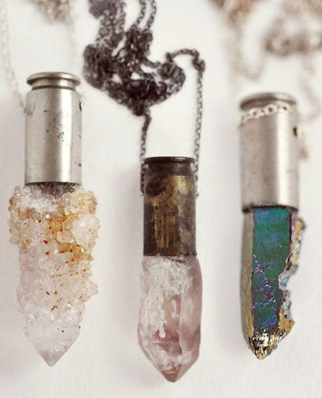 Unearthen Crystal bullet necklace