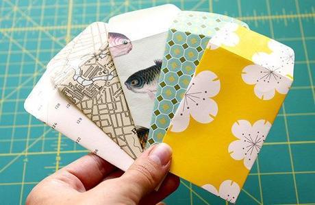 Envelopes Made with used wrapping paper