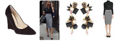 Reasonstodress.com New Year's Eve Outfit inspiration Houndstooth Skirt and Peplum top