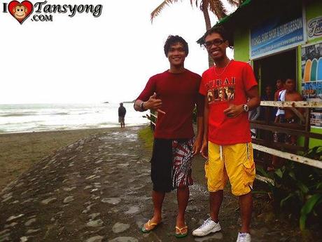 Intrepid Surfing in the Large Waves in Sabang Beach, Baler Aurora.